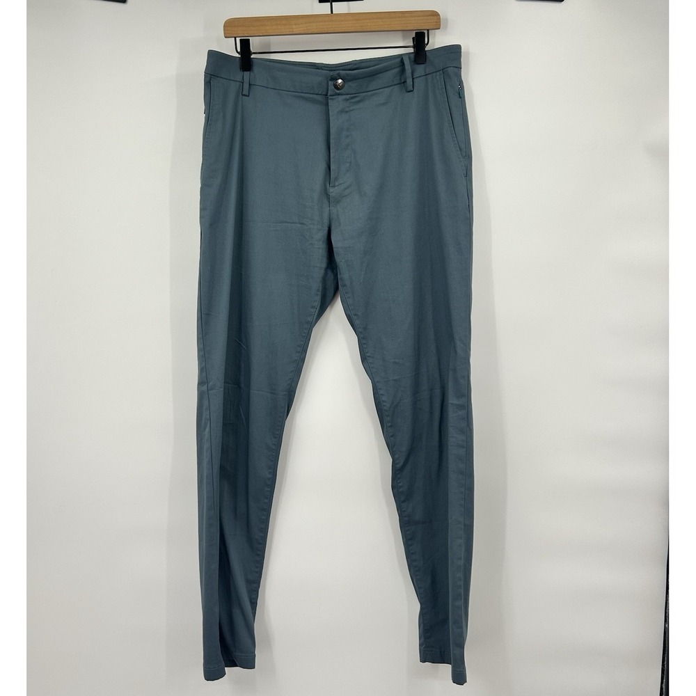 BirdDogs Mens Pants 34x32 Blue Gray Stretch Chino Performance Golf Casual